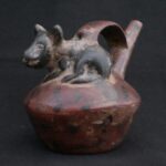 🐆Sicán Ceramic Wind Whistle with Zoomorphic Figure - Imagen 4