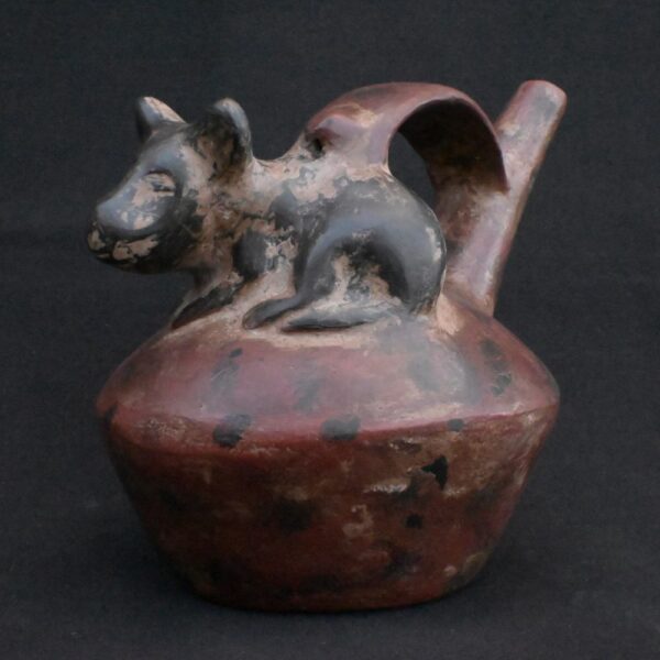 🐆Sicán Ceramic Wind Whistle with Zoomorphic Figure - Imagen 4