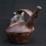 🐆Sicán Ceramic Wind Whistle with Zoomorphic Figure - Imagen 6
