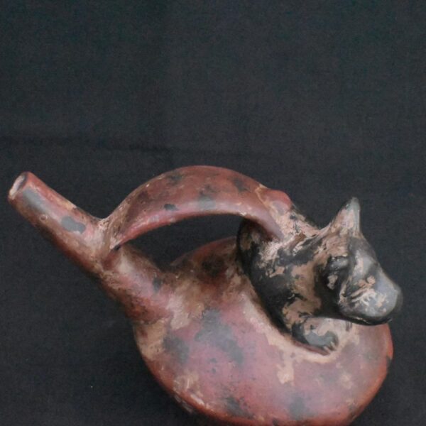 🐆Sicán Ceramic Wind Whistle with Zoomorphic Figure - Imagen 9