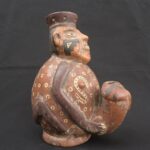🌀 Nasca Ceramic Anthropomorphic Bottle with Serpents