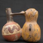 🕊️ Nasca Ceramic Wind Whistle with Bird and Serpent