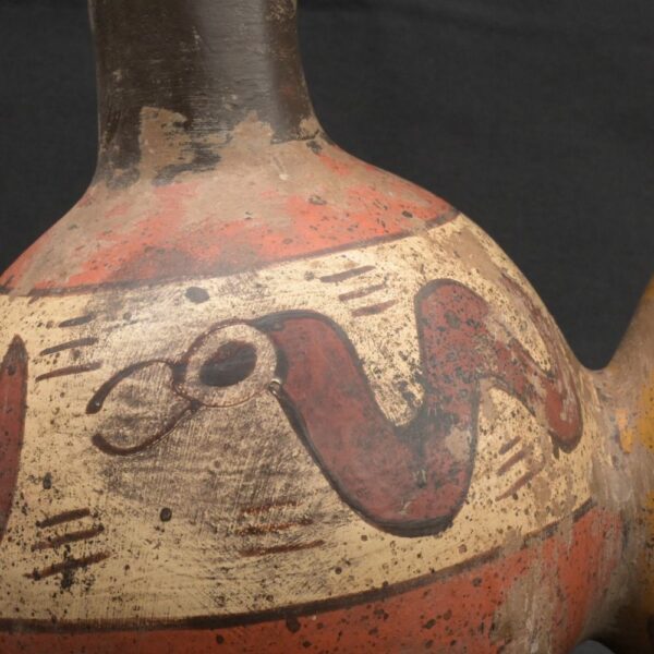 🕊️ Nasca Ceramic Wind Whistle with Bird and Serpent - Imagen 10