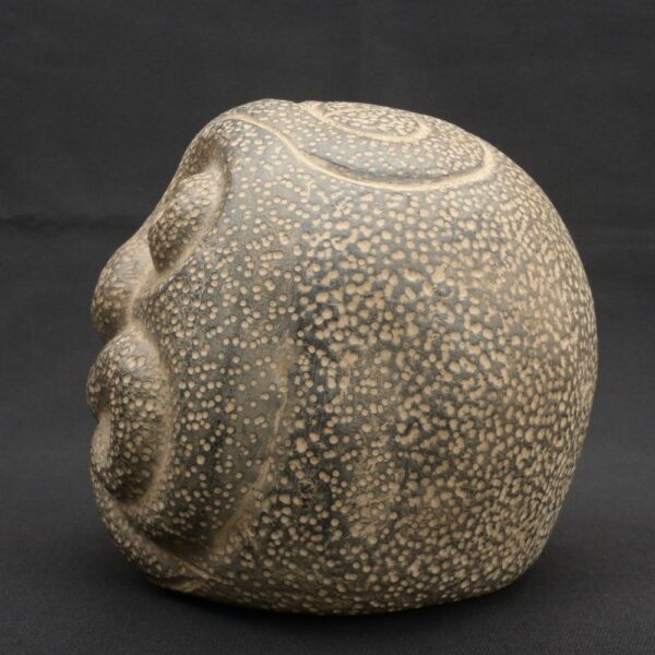 ⚫ Chavín Ceramic Bottle with a Supernatural Face and Ritualized Textures - Imagen 3