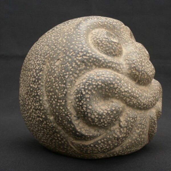 ⚫ Chavín Ceramic Bottle with a Supernatural Face and Ritualized Textures - Imagen 8