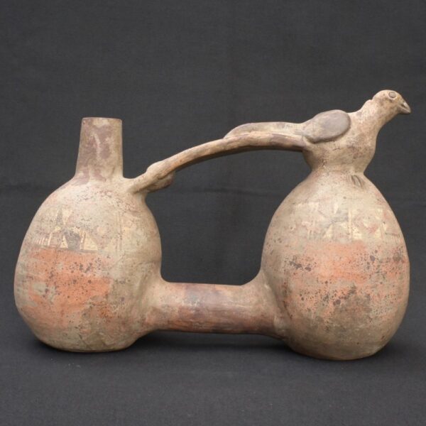 🕊️ Inca Ceramic Water Whistle with Sculpted Bird - Imagen 1