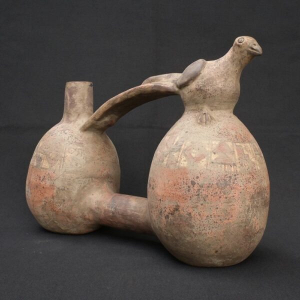 🕊️ Inca Ceramic Water Whistle with Sculpted Bird - Imagen 2
