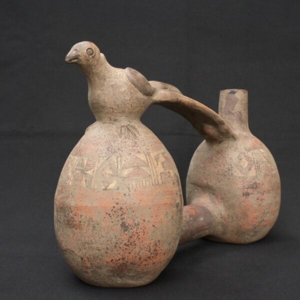 🕊️ Inca Ceramic Water Whistle with Sculpted Bird - Imagen 4