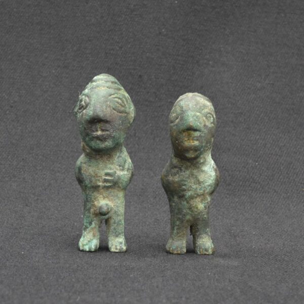 🌿 Inca Pacha Mama and Pacha Papa Figures in Green Stone - Imagen 1