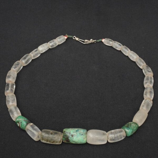 💎 Pre-Columbian Chavín Quartz and Turquoise Necklace - Imagen 1