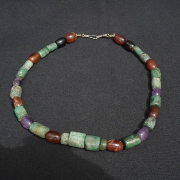 💎 Pre-Columbian Chavín Turquoise and Amethyst Necklace - Imagen 1