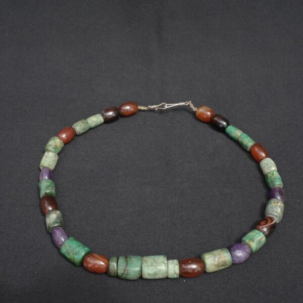 💎 Pre-Columbian Chavín Turquoise and Amethyst Necklace - Imagen 6