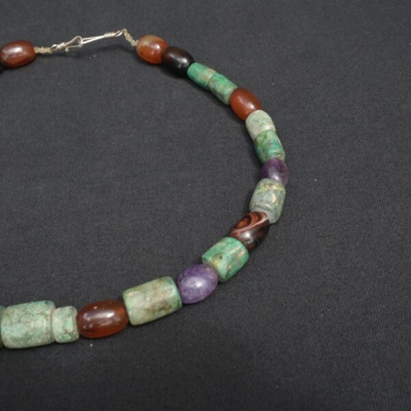 💎 Pre-Columbian Chavín Turquoise and Amethyst Necklace - Imagen 9
