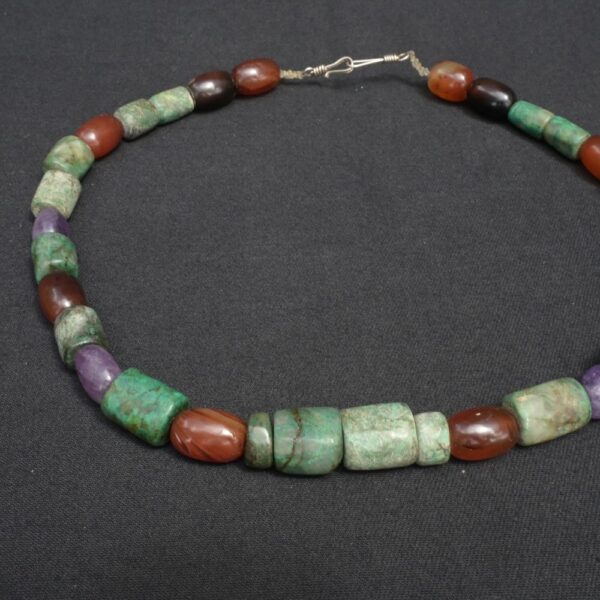 💎 Pre-Columbian Chavín Turquoise and Amethyst Necklace - Imagen 10