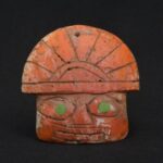 🌞 Chavín Face in Spondylus Shell with Headdress