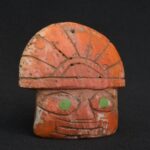 🌞 Chavín Face in Spondylus Shell with Headdress - Imagen 2