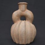 🏺 Chavín Ceramic Two-Tone Fruit-Shaped Bottle