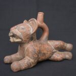 🏺 Chavín Ceramic Bottle: Feline in Resting Position