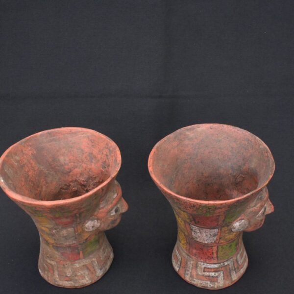 🏺 Tiahuanaco Ceramic Ritual Vessel with Polychrome Human Face - Imagen 5