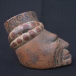 🐍 Tiahuanaco Culture Ceramic Container with Shamanic Human Face - Imagen 8