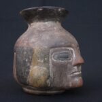 🧠 Tiahuanaco Culture Ceramic Ceremonial vessel in the shape of a human head