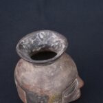 🧠 Tiahuanaco Culture Ceramic Ceremonial vessel in the shape of a human head - Imagen 9