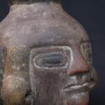 🧠 Tiahuanaco Culture Ceramic Ceremonial vessel in the shape of a human head - Imagen 11