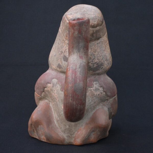 😄 Moche Culture Ceramic Sculptural Bottle of a Man with Animals - Imagen 6