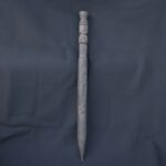 🔱 Inca Culture Ceramic Ceremonial Scepter with Carved Ancestral Figure