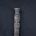 🔱 Inca Culture Ceramic Ceremonial Scepter with Carved Ancestral Figure - Imagen 2