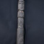 🔱 Inca Culture Ceramic Ceremonial Scepter with Carved Ancestral Figure - Imagen 3