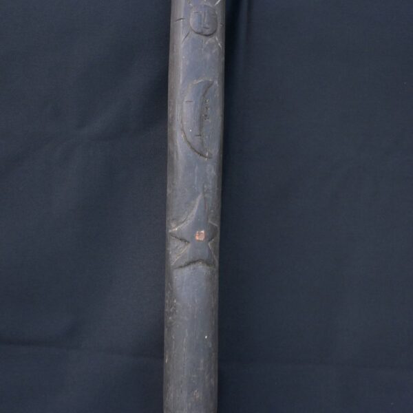 🔱 Inca Culture Ceramic Ceremonial Scepter with Carved Ancestral Figure - Imagen 5