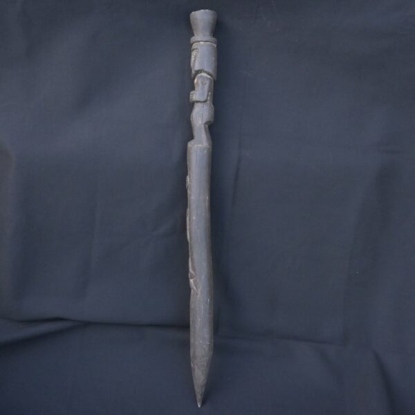 🔱 Inca Culture Ceramic Ceremonial Scepter with Carved Ancestral Figure - Imagen 7