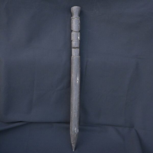 🔱 Inca Culture Ceramic Ceremonial Scepter with Carved Ancestral Figure - Imagen 8