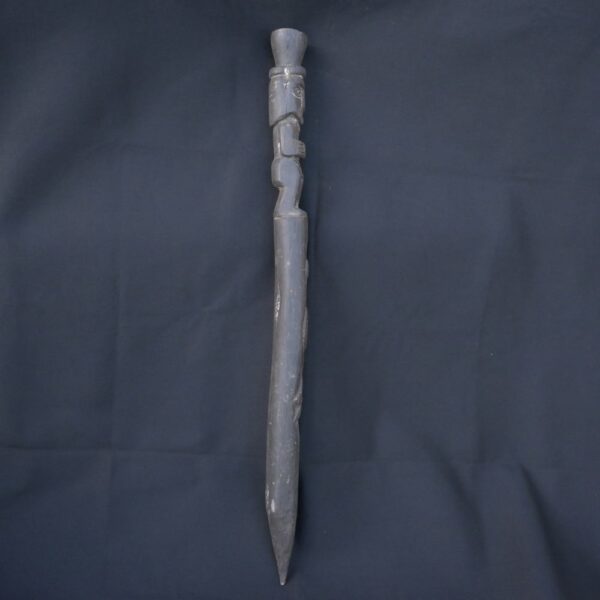 🔱 Inca Culture Ceramic Ceremonial Scepter with Carved Ancestral Figure - Imagen 9
