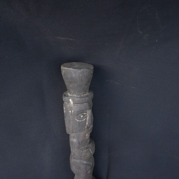 🔱 Inca Culture Ceramic Ceremonial Scepter with Carved Ancestral Figure - Imagen 10