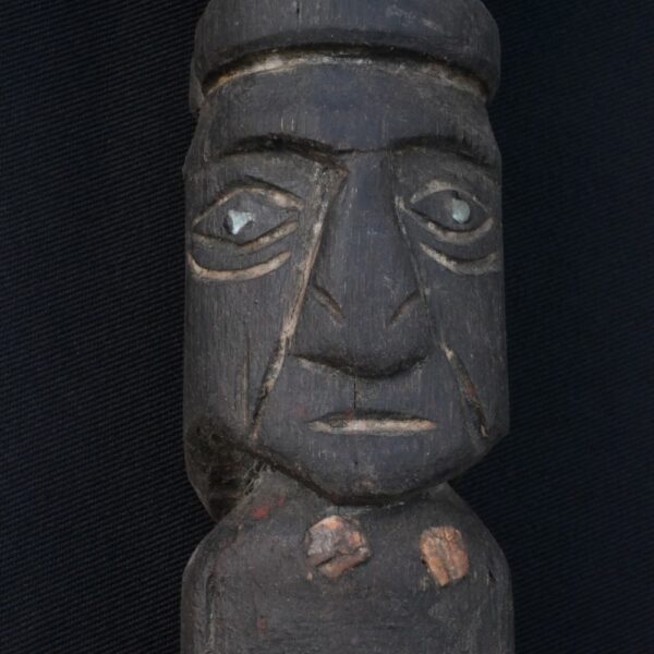 🔱 Inca Culture Ceramic Ceremonial Scepter with Carved Ancestral Figure - Imagen 12