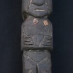 🔱 Inca Culture Ceramic Ceremonial Scepter with Carved Ancestral Figure - Imagen 13