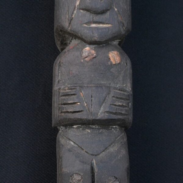 🔱 Inca Culture Ceramic Ceremonial Scepter with Carved Ancestral Figure - Imagen 13