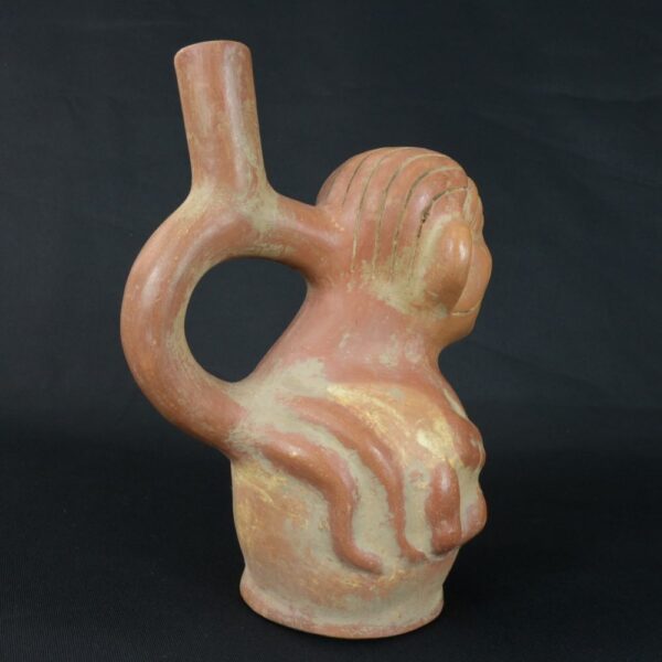 Pre-Columbian Moche Anthropomorphic Crab Bottle - Image 5
