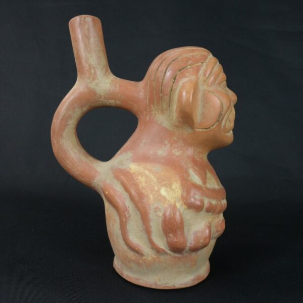 Pre-Columbian Moche Anthropomorphic Crab Bottle - Image 6