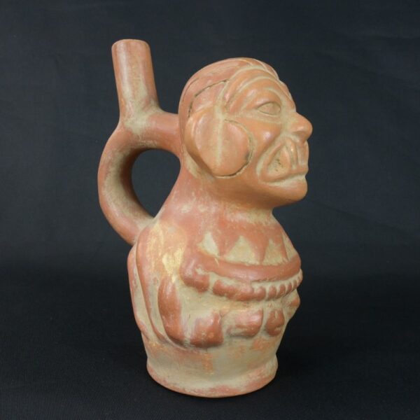 Pre-Columbian Moche Anthropomorphic Crab Bottle - Image 7