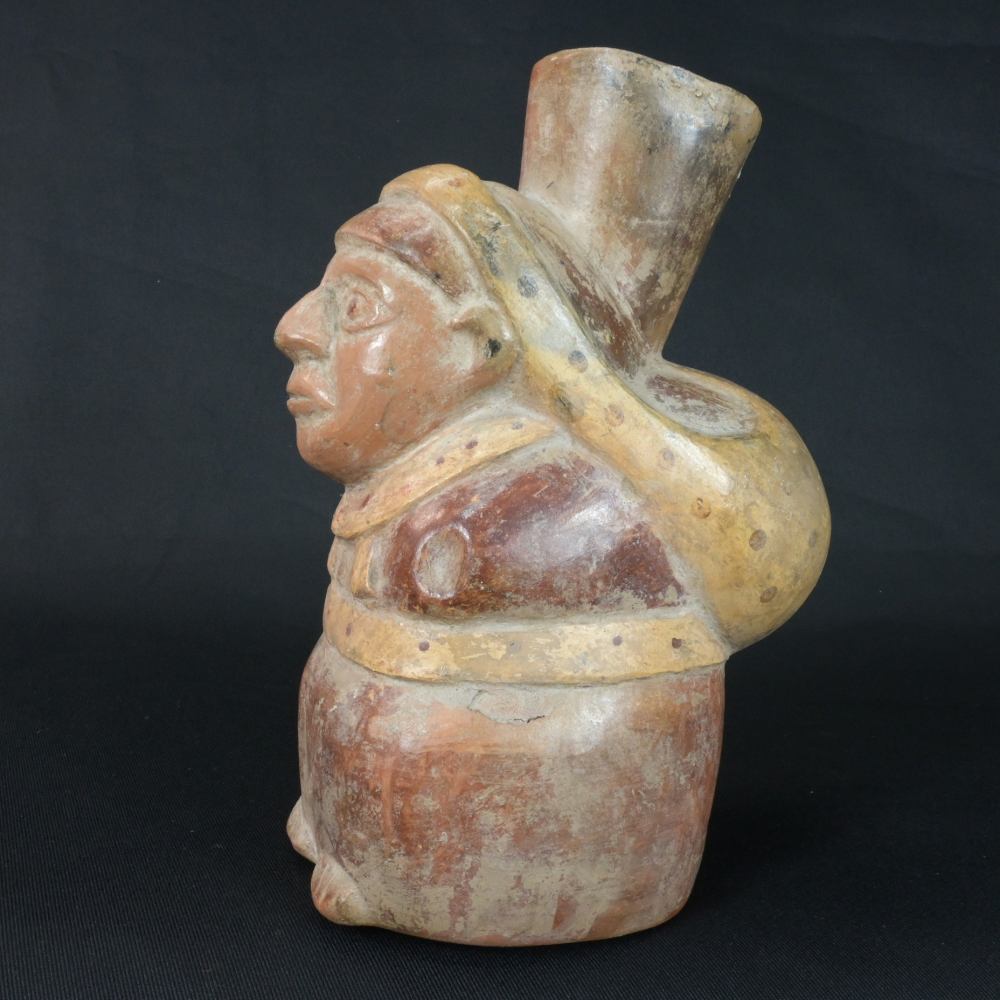 DSC_6346 Pre-Columbian Moche Portrait Stirrup Vessel - Imagen 1