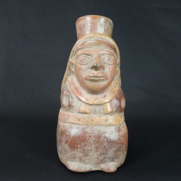Pre-Columbian Moche Ceramic Ritual Bottle - Image 7