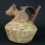 Authentic Pre-Columbian Moche Animal Motif Ceramic Whistle