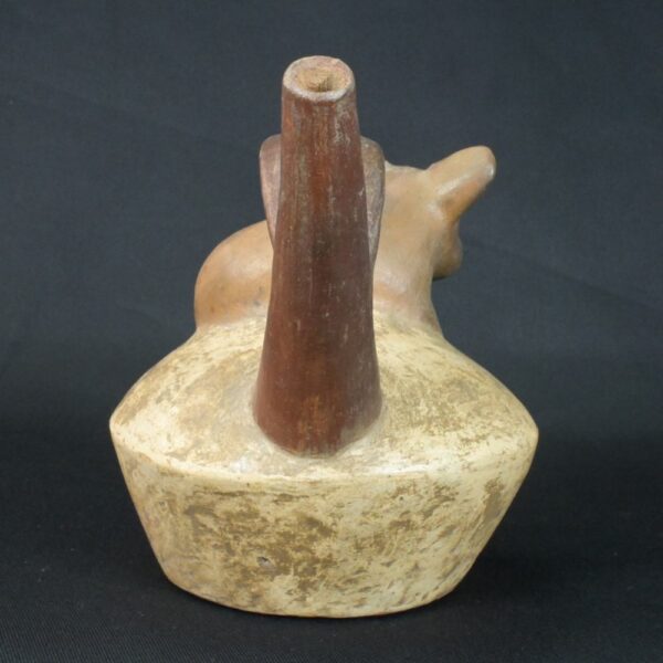 Authentic Pre-Columbian Moche Animal Motif Ceramic Whistle - Image 4