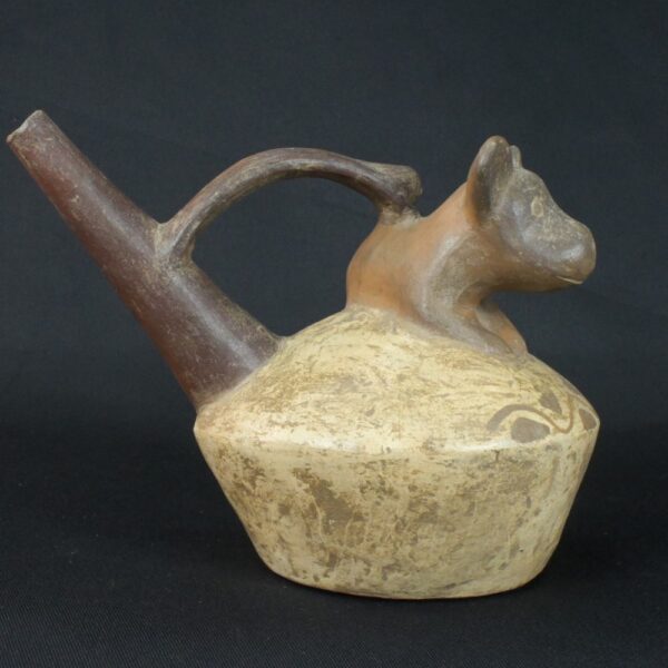 Authentic Pre-Columbian Moche Animal Motif Ceramic Whistle - Image 5