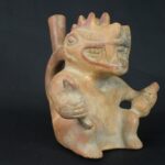 Pre-Columbian Moche Anthropomorphic Ceramic Bottle - Image 7