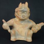 Pre-Columbian Moche Anthropomorphic Ceramic Bottle - Image 8