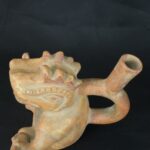 Pre-Columbian Moche Anthropomorphic Ceramic Bottle - Image 9
